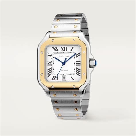 cartier santos acc oro|santos de cartier automatic movement.